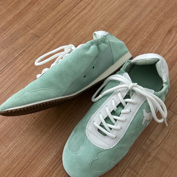 Tory Burch sneaker - kid suede calf leather in MINT CHIP - Picture 5 of 6